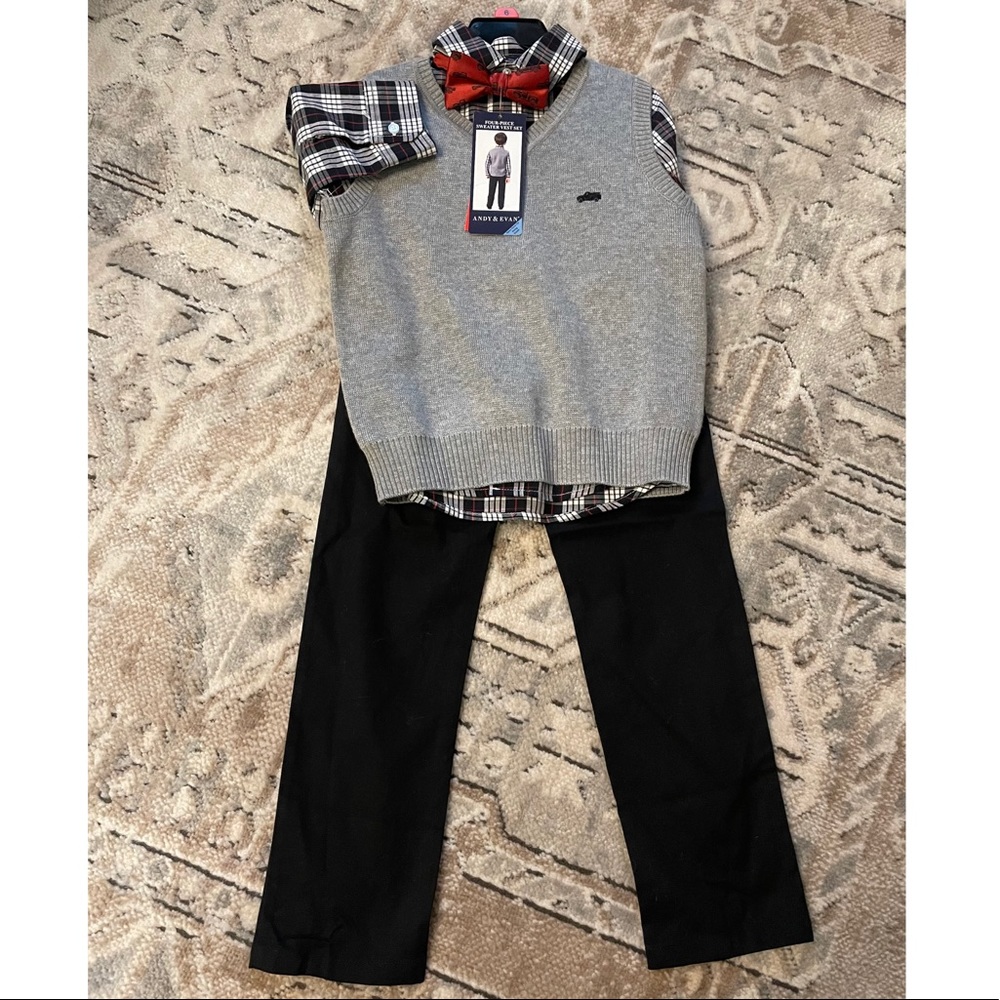 Andy & Evan Kids 4-Piece Sweater Set